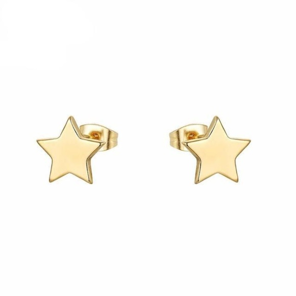 Little Stars Studs Gold Plated Studs Earrings - Picture 2 of 3